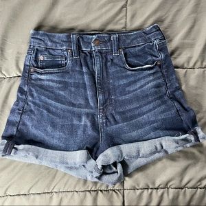 American Eagle Super Hi Rise Shortie - Dark Wash